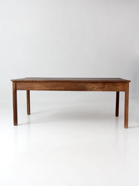 antique oak schoolhouse work table