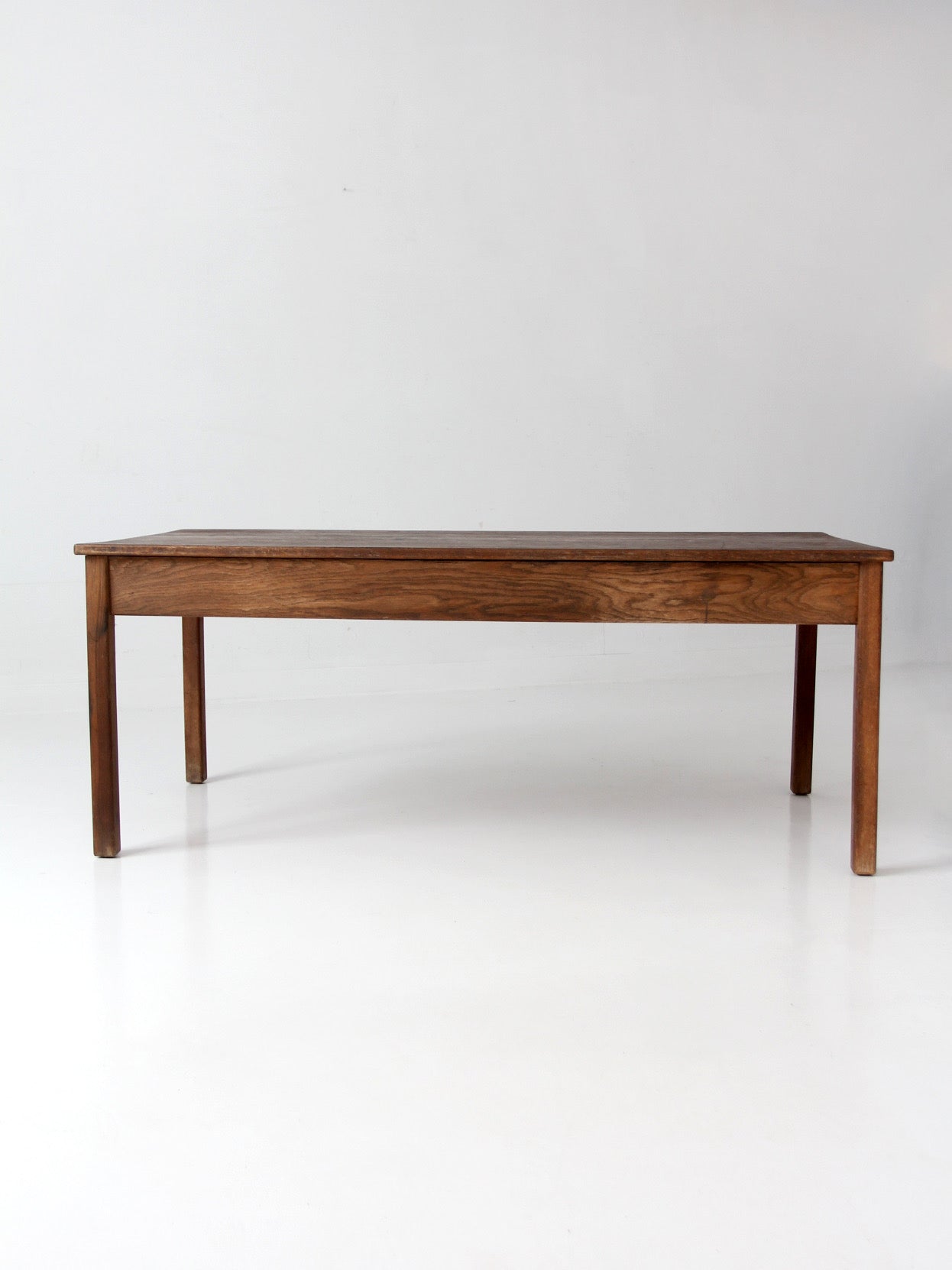antique oak schoolhouse work table