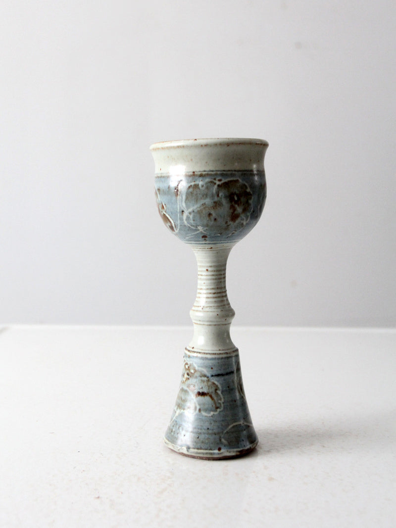 vintage studio pottery chalice