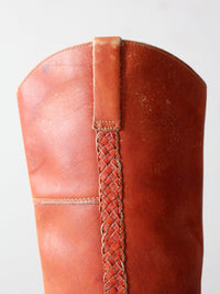 vintage 70s tall leather riding boots | size 8