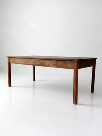 antique oak schoolhouse work table