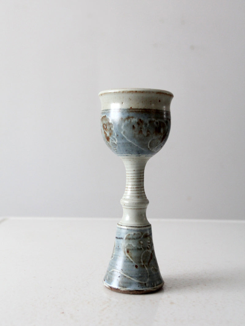 vintage studio pottery chalice