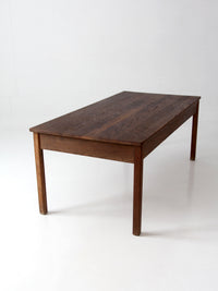 antique oak schoolhouse work table