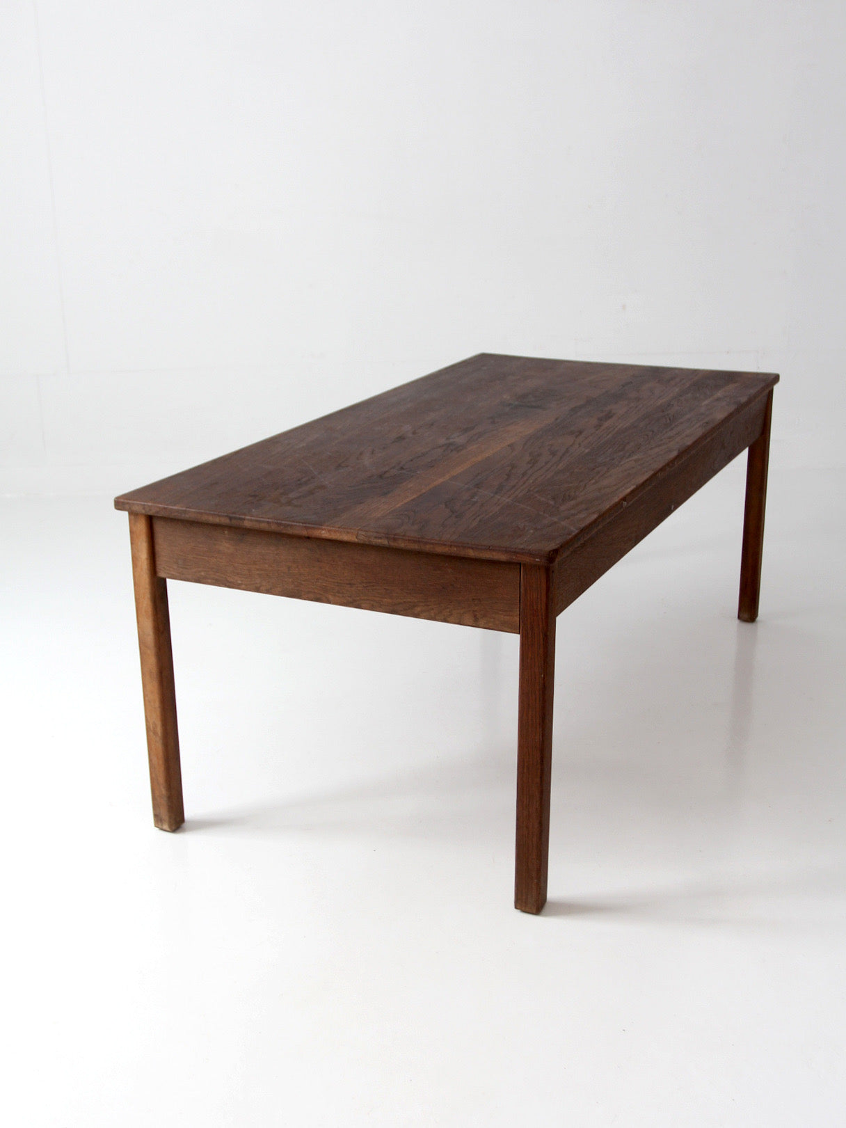 antique oak schoolhouse work table