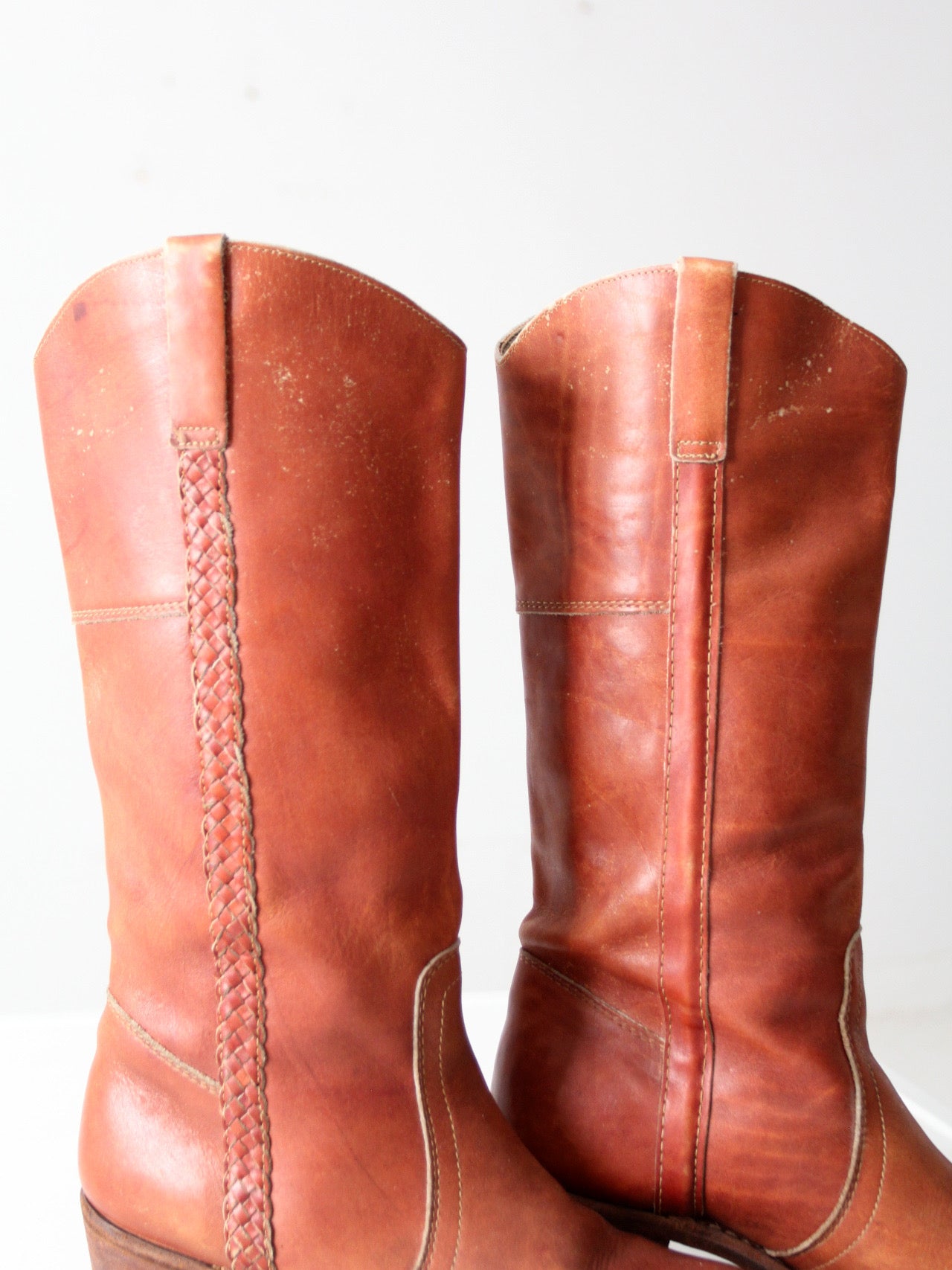 vintage 70s tall leather riding boots | size 8