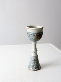 vintage studio pottery chalice