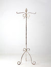 antique wrought iron hall tree coat rack