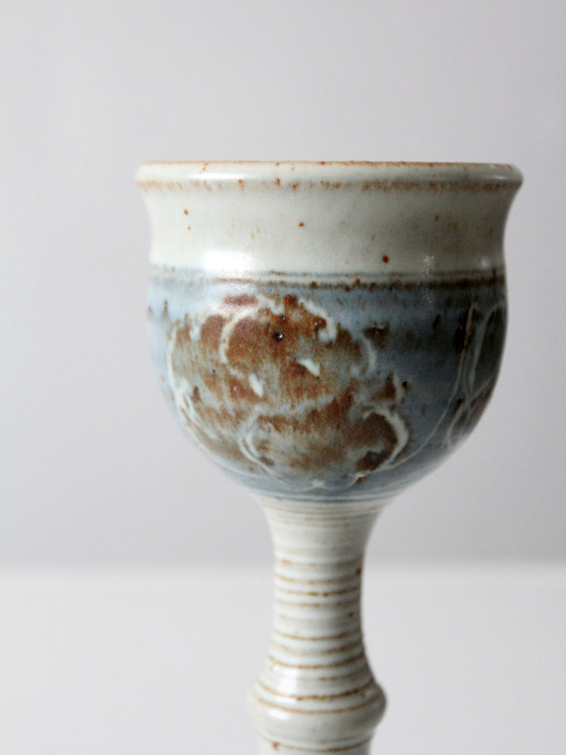 vintage studio pottery chalice