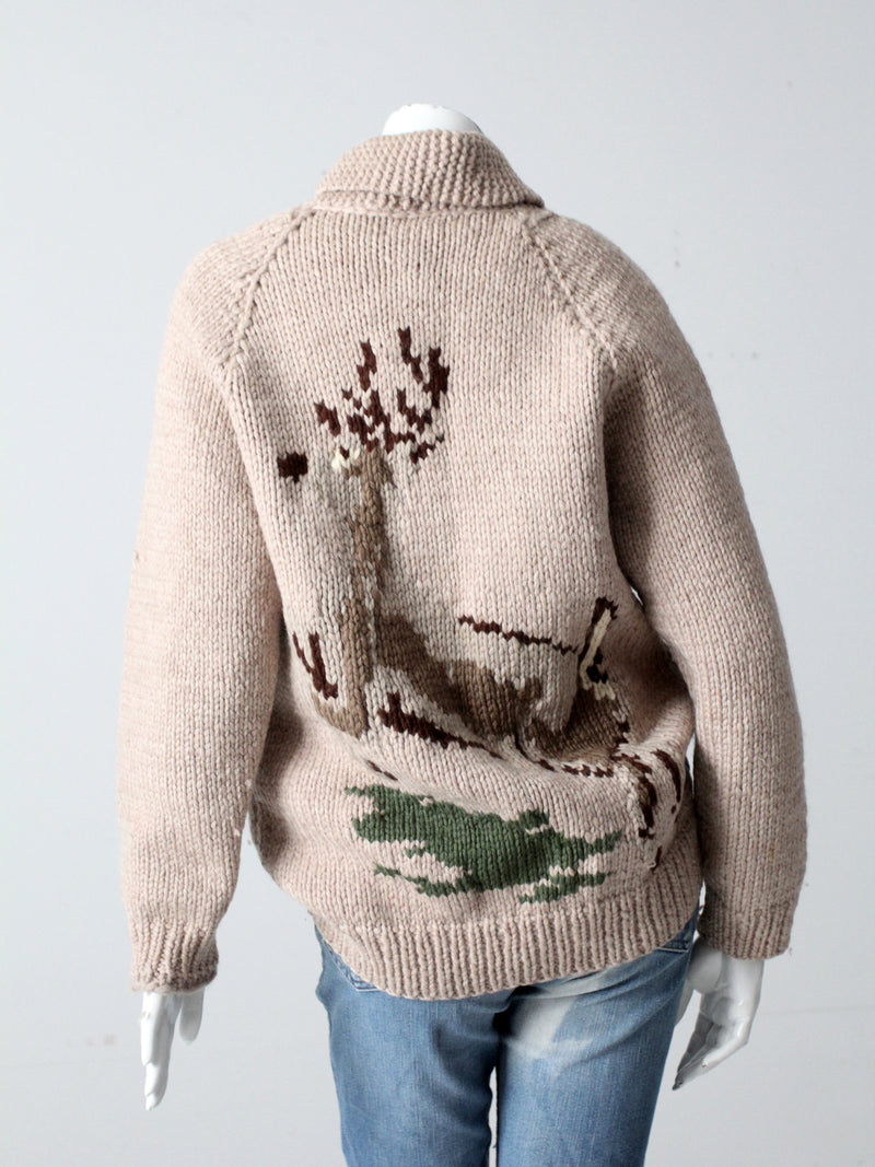 vintage hand knit camp sweater