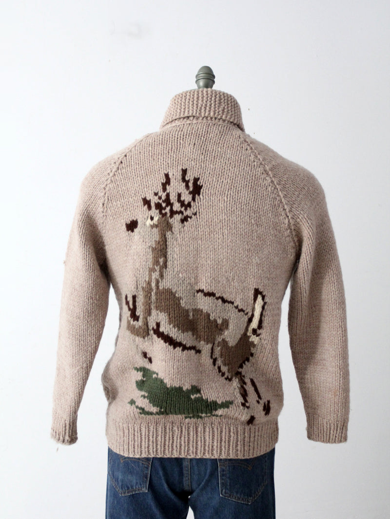 vintage hand knit camp sweater