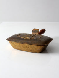vintage brass silent butler
