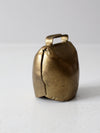vintage brass hand-painted cowbell