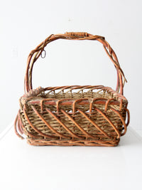 vintage large wicker basket