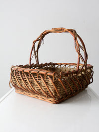 vintage large wicker basket