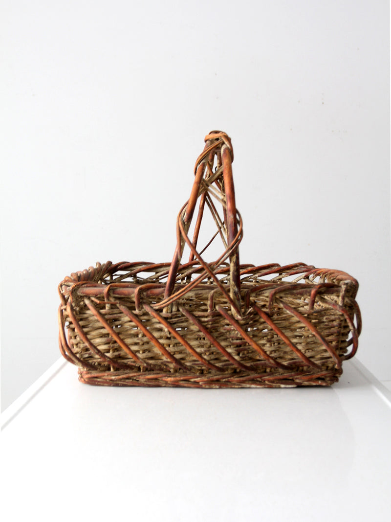 vintage large wicker basket