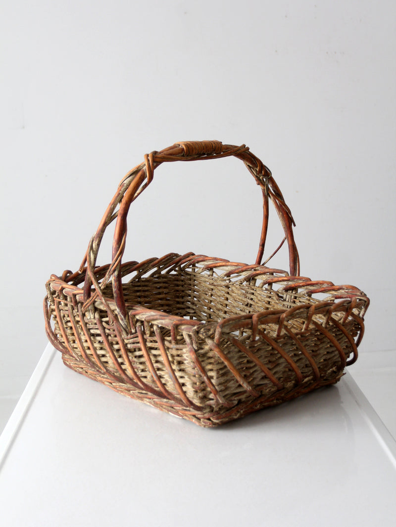 vintage large wicker basket