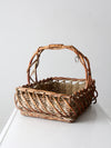 vintage large wicker basket