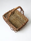 vintage large wicker basket