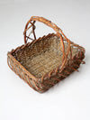 vintage large wicker basket