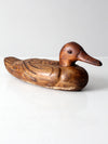 vintage hand carved wooden duck decoy