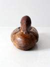 vintage hand carved wooden duck decoy