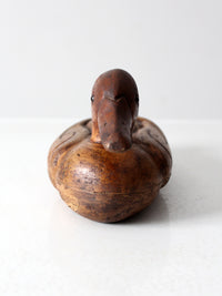 vintage hand carved wooden duck decoy