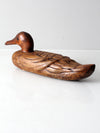 vintage hand carved wooden duck decoy