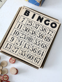 vintage 1936 Milton Bradley Bingo Game Set