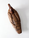 vintage hand carved wooden duck decoy