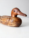 vintage hand carved wooden duck decoy