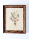 vintage framed botanical prints by JL Prevost Set