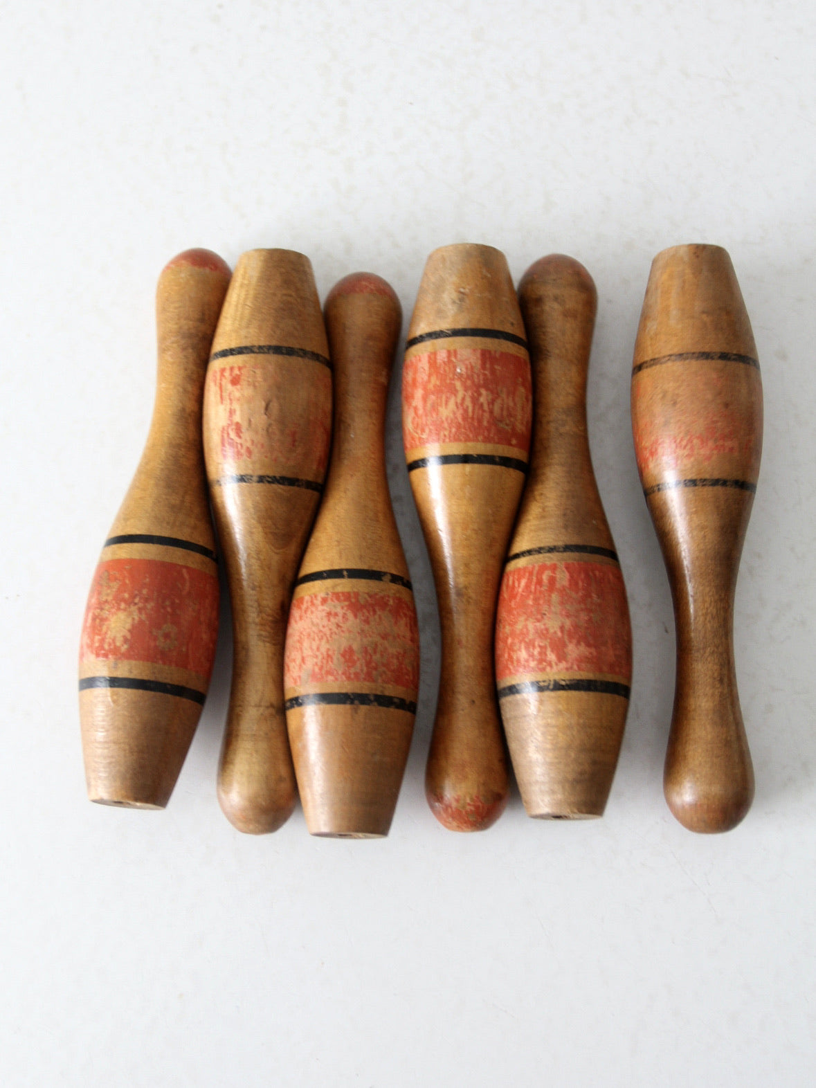 antique wooden skittles