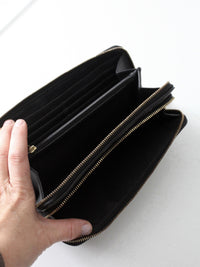 Coach Legacy Signature double accordion zip wristlet wallet