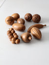 mid-century monkey pod fruit set
