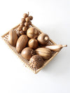 mid-century monkey pod fruit set