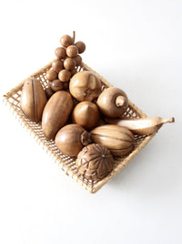 mid-century monkey pod fruit set