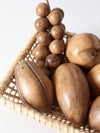 mid-century monkey pod fruit set