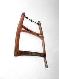 antique primitive bow saw