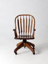 vintage oak swivel desk chair