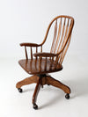 vintage oak swivel desk chair