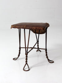 antique Victorian shoe fitting stool