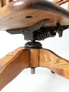 vintage oak swivel desk chair