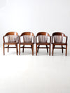 antique bankers chairs set of 4