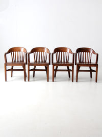 antique bankers chairs set of 4