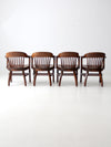 antique bankers chairs set of 4