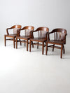 antique bankers chairs set of 4