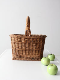 vintage wicker market basket