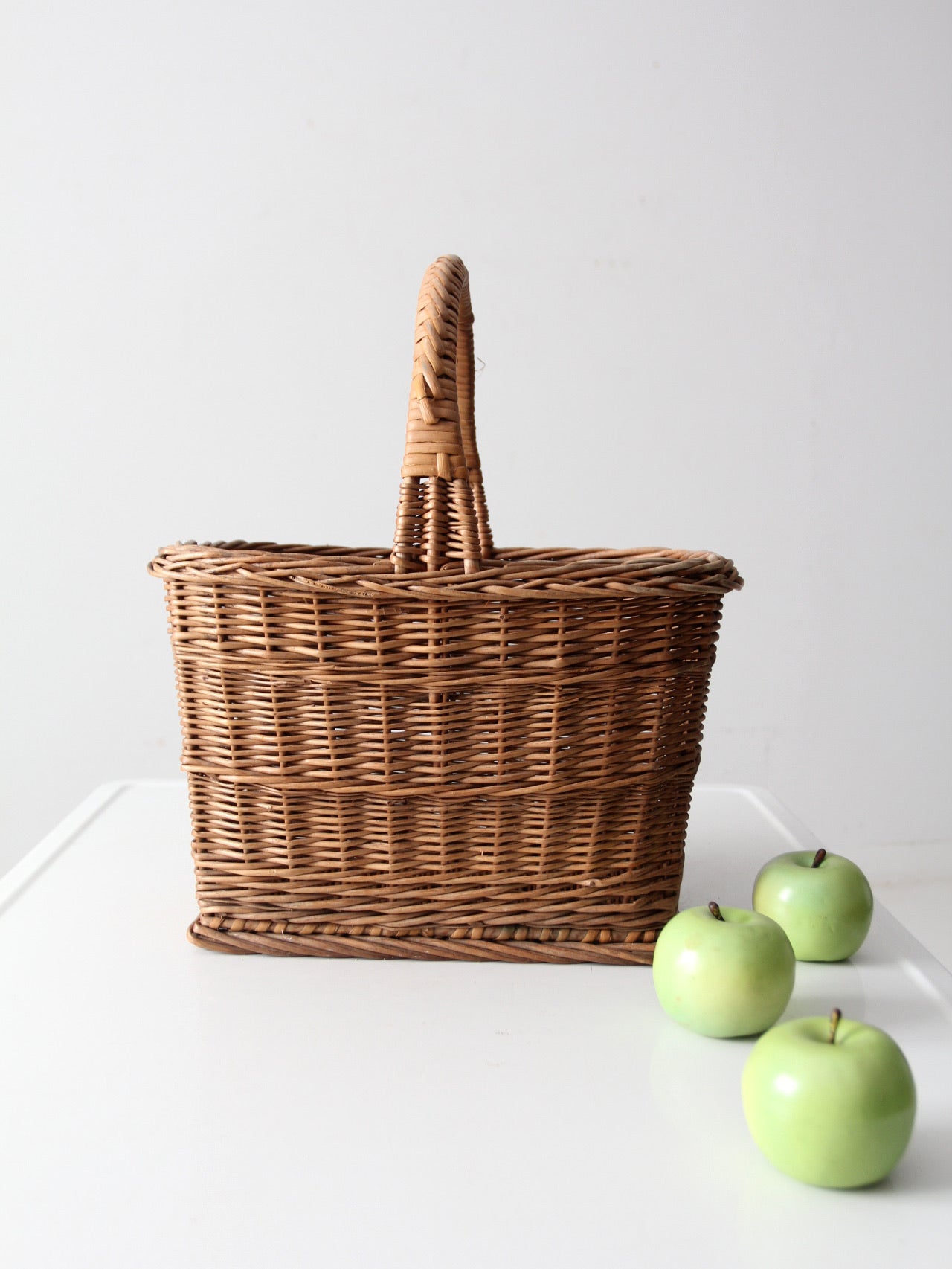 vintage wicker market basket
