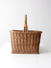vintage wicker market basket