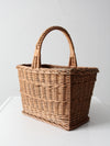 vintage wicker market basket